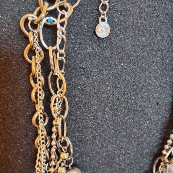 Vintage Vera Wang Layered Chunky SilverTone Necklace - Picture 3 of 4